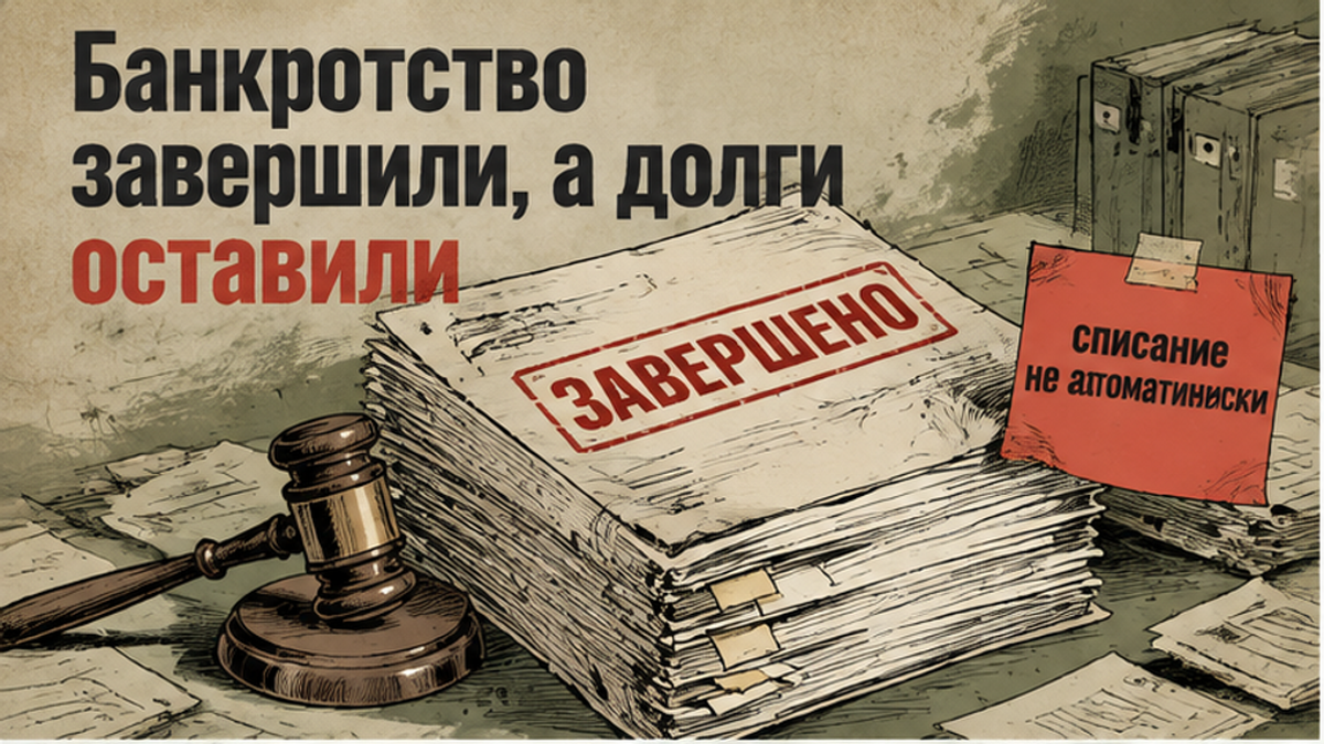 Иллюстрация: суд завершил банкротство, но долги могут остаться несписанными