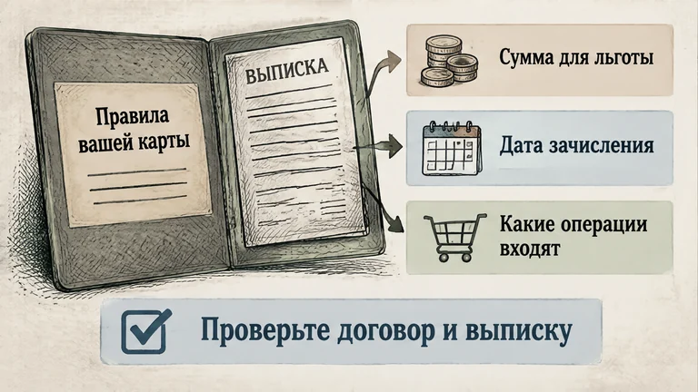 Что проверить в договоре и выписке: сумму для льготы, срок зачисления и состав операций